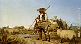 Shepherd Canvas Paintings - A Spanish Shepherd